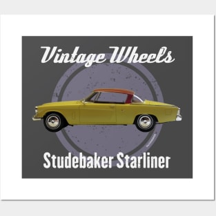 Vintage Wheels - Studebaker Starliner Posters and Art